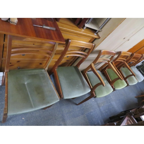 453 - 6 Meredew chairs inc 2 carvers