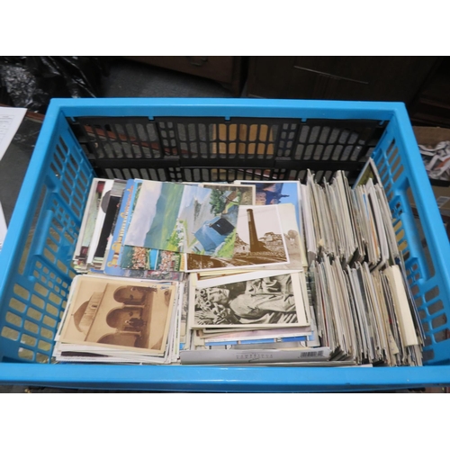 675 - Large box of postcards some vintage some modern