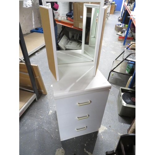 24 - Bedside drawers and a dressing table mirror