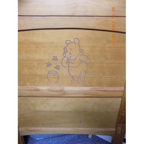 222 - Winnie the Pooh cot - with fixings