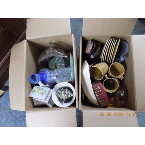 20 - 2 Boxes of Mixed Pottery and Glassware