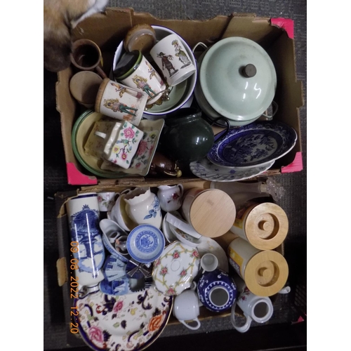 43 - 2 Boxes of Mixed Pottery