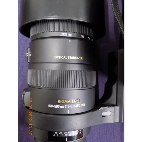 332 - Sigma 150-500mm 1.5-6.3 APO HSM Lens - Sony A Mount, with Carry Case and Protective Lens Filter