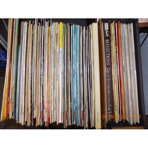 27 - Box of Records, Record Case and Turntable