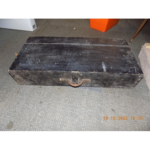 130 - Large Vintage Wooden Toolbox