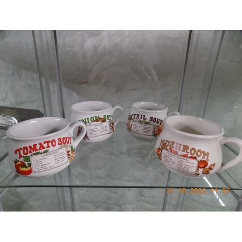 311 - 4 Vintage Soup Bowls