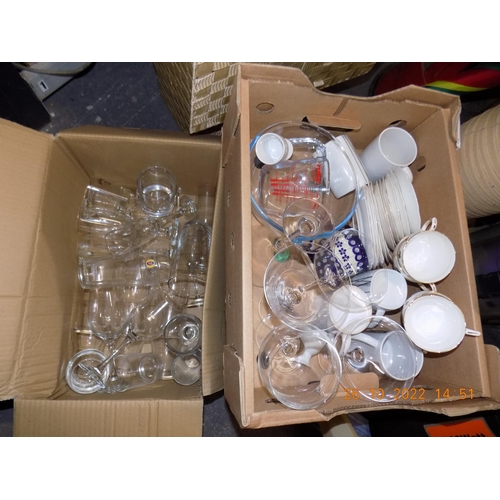 46 - 2 Boxes of Glassware and Pottery