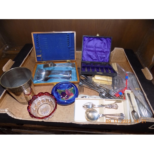 170 - Box of Flatware etc