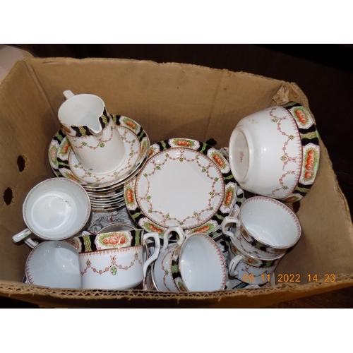 172 - Box of Pottery inc. Shore & Coggins 'Doris' English Bell China Tea Set