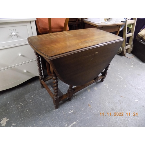 247 - Barley Twist Leg Gateleg Table