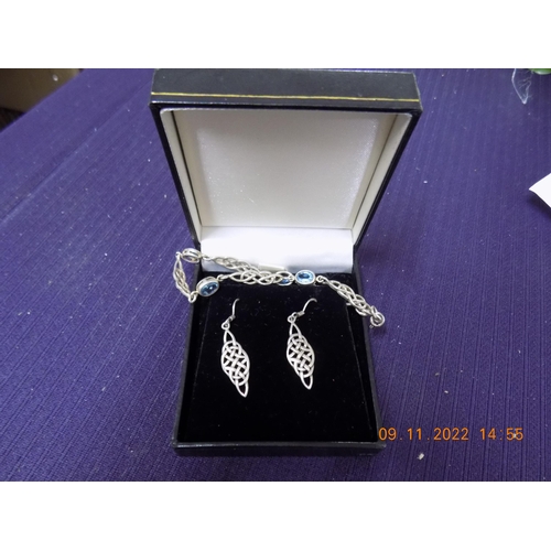 303 - Makintosh Silver Bracelet & Earrings Set