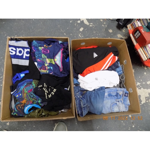 45 - 2 Boxes of Mens Clothing