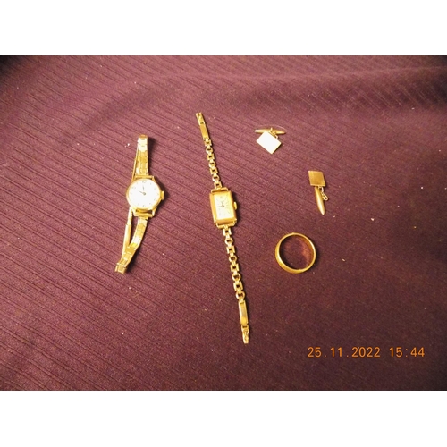 333 - Jewellery inc 9ct Gold Cufflinks and Watch