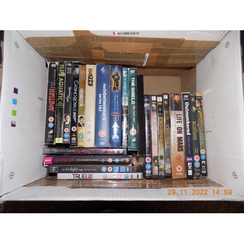 195 - Box of DVDs mainly Box Sets