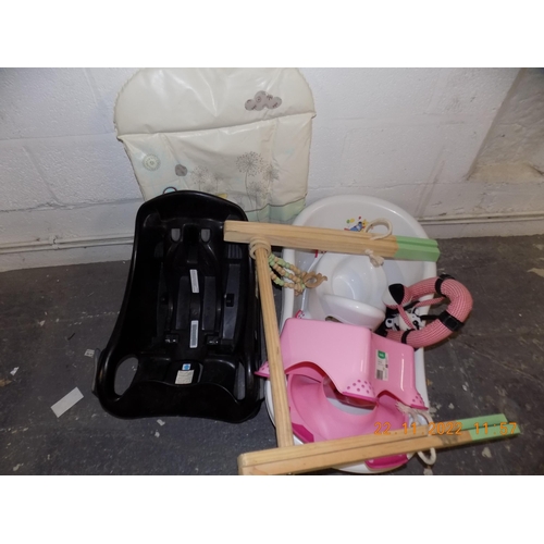 6B - Collection of Baby Items inc. Graco Car Seat Base and Baby Bath