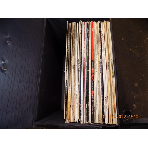 151 - Box of Vinyl LPs with Carry Box