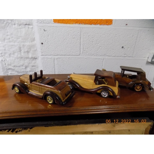 76 - 3 Wooden Cars