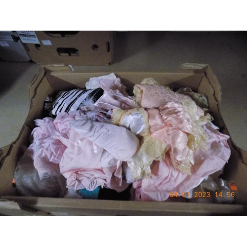 21 - Box of Dolls Clothing and 18