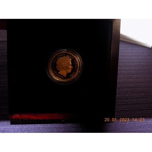 307 - Westminster Mint Diamond Jubilee 2012 Jersey 22ct Gold Proof £1 Coin 191/950. 7.98g with Certificate... 