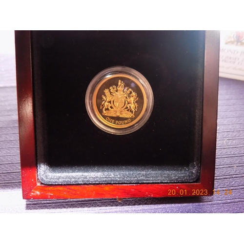 307 - Westminster Mint Diamond Jubilee 2012 Jersey 22ct Gold Proof £1 Coin 191/950. 7.98g with Certificate... 