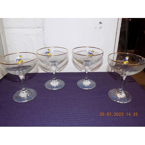 310 - Set of 4 Babycham Glasses