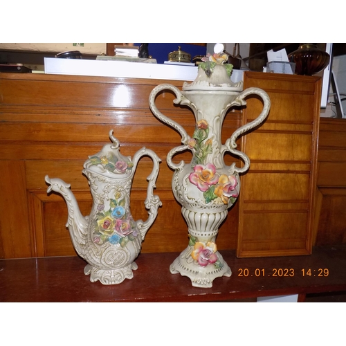 313 - 2 Capodimonte Pieces as found