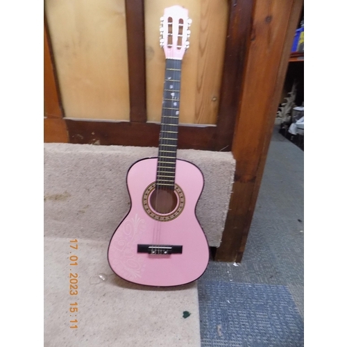 61 - Pink 'Play-On' Acoustic Guitar