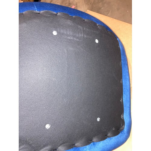 147 - 4 Chair backs, blue velvet could be used for replacement seats