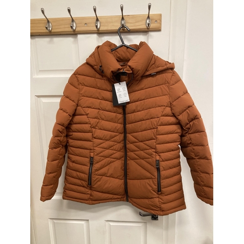 148 - DKNY Coat Rust colour size X1 approx UK 14/16