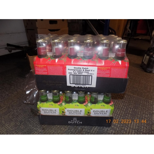 172 - 2 Cases of Double Dutch Mixers. Pomegranate & Basil and Cucumber & Watermelon