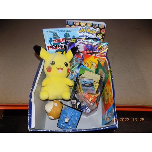 20 - Collection of 100+ Pokémon Cards with Pikachu Teddy, Books etc