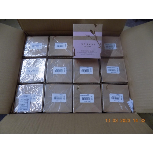 245 - Box 12 Ted Baker Bergamot & Cassis Scented Candles