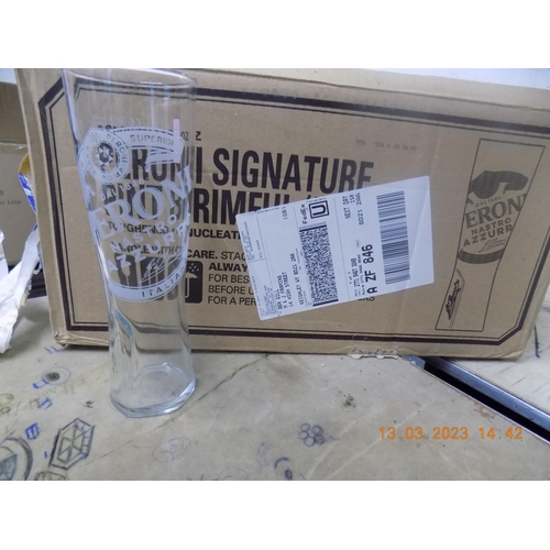 256 - Box of 24 Peroni Pint Glasses