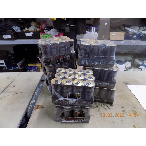 265 - Selection of 8 Monster Mixed Crates most with 1 Missing Various Flavours