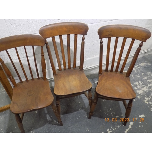 288 - 3 Vintage Pine Chairs
