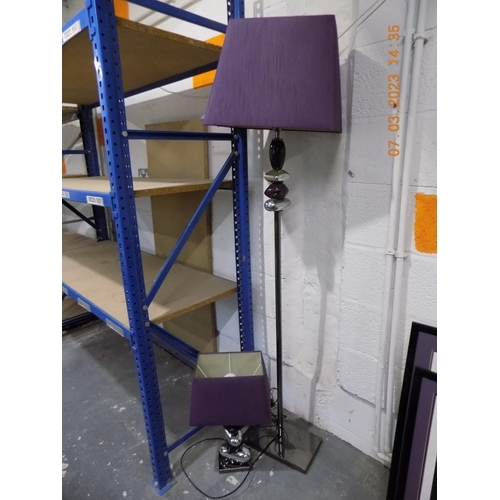 297 - Standard lamp and Matching Table Lamp