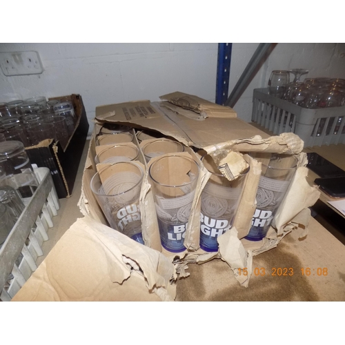 61 - Box of 24 Bud Light Pint Glasses