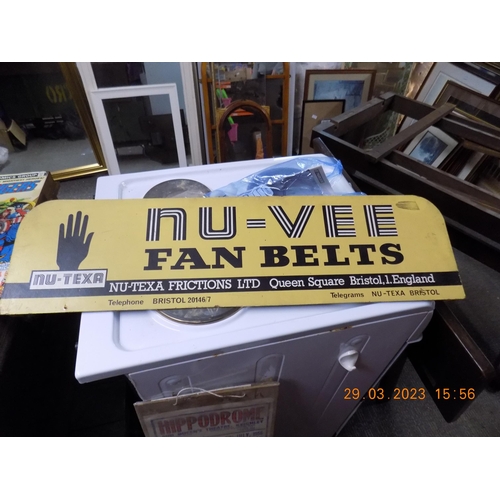 241 - Nu-Vee Fan Belts Advert Sign