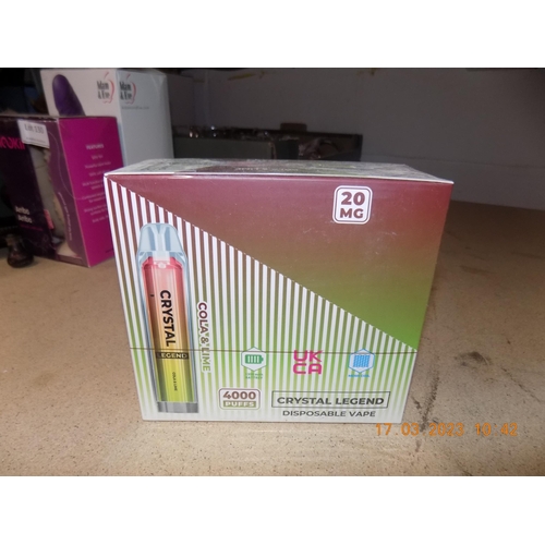 33 - Box of 10 Crystal Legend Cola & Lime 20mg Vapes