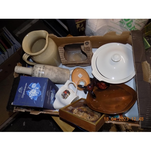 47 - Box of Stoneware and other Vintage Items