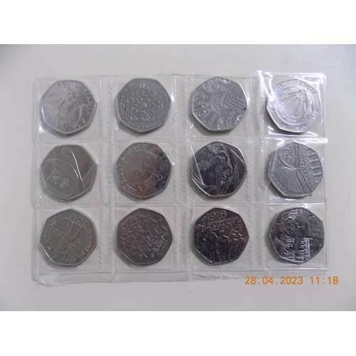 451 - Selection of 50p Coins. Including Olympics