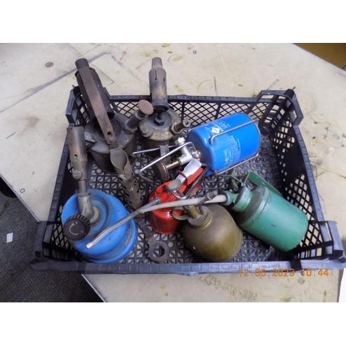 340 - 7 Blow Lamps and Oil Cans