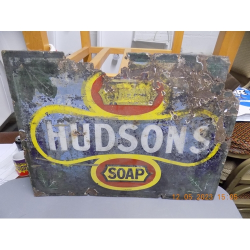 575 - Hudson's Soap Enamel Sign