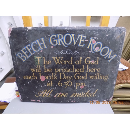 576 - Beech Grove Room Enamel Sign