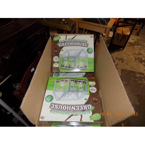 35 - Box of 12 Budding Gardeners Greenhouses