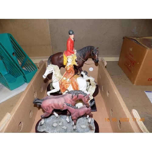 40 - Box of Collectable Horses a.f