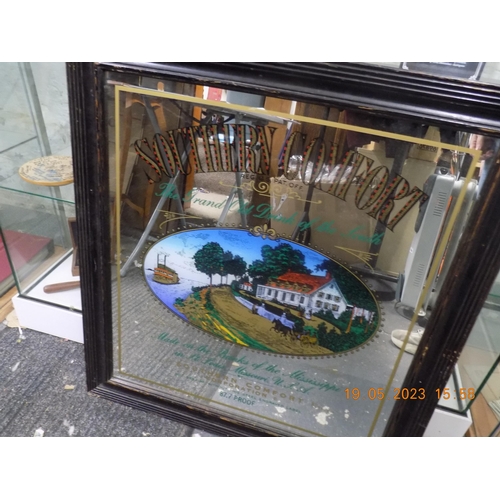 571 - Large Southern Comfort Advertising Mirror 30.5x28.5 inches