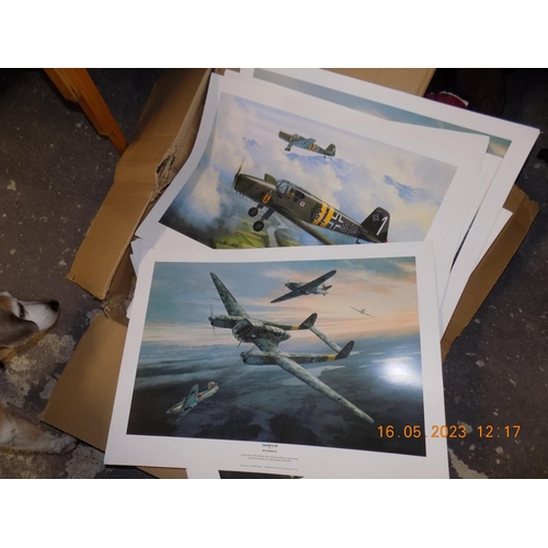 64 - Box of Aircraft Prints