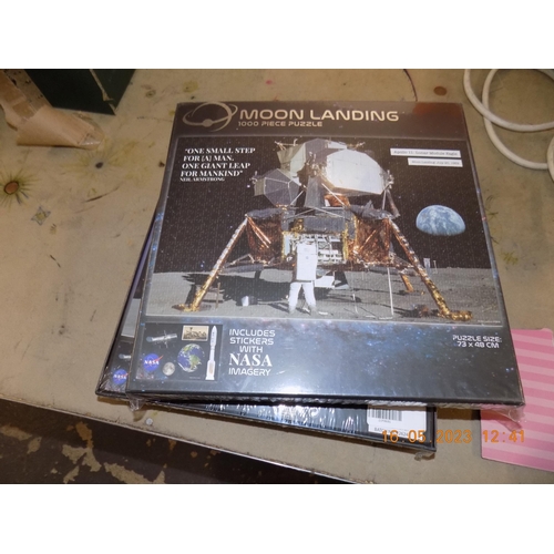 82 - 2 Sealed Moon Landing 1000 Piece Puzzles