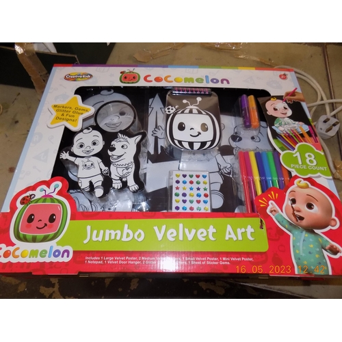 83 - 3 Coco Melon Jumbo Velvet Art Kits